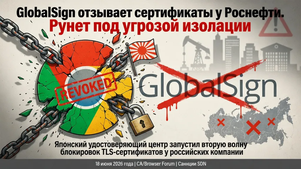GlobalSign отзывает сертификаты у Роснефти. Рунет под угрозой изоляции