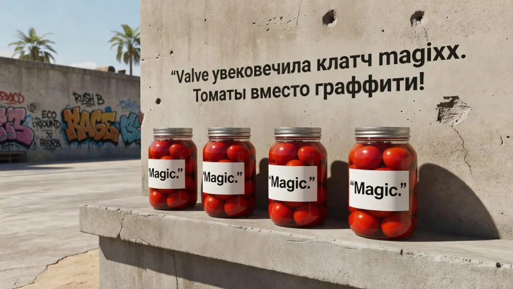 Valve увековечила клатч magixx. Томаты вместо граффити!